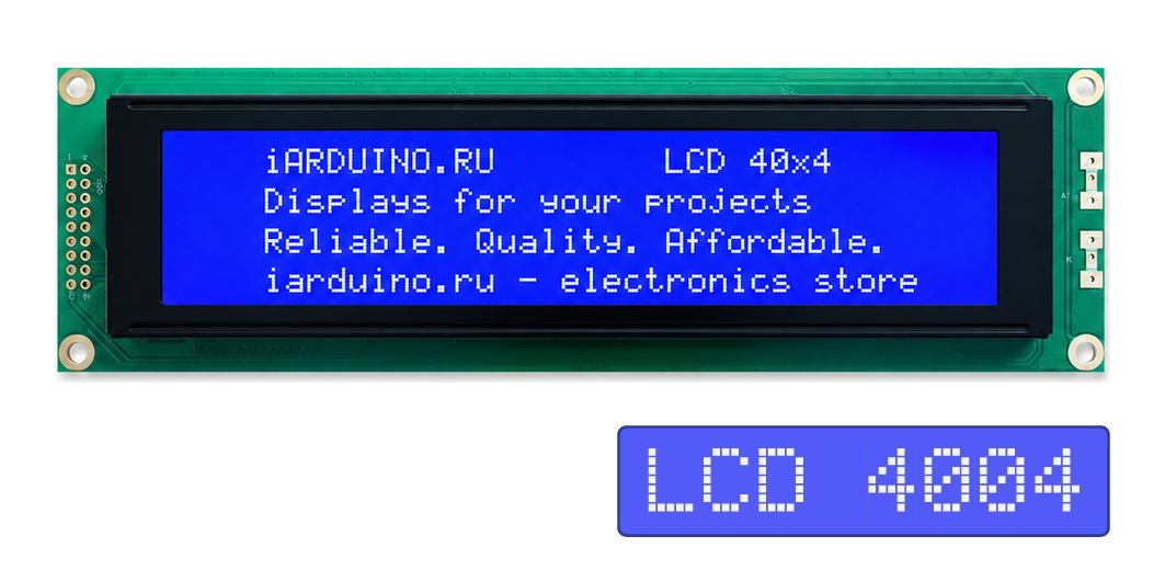 Символьный дисплей LCD4004, 40 символов на 4 строки